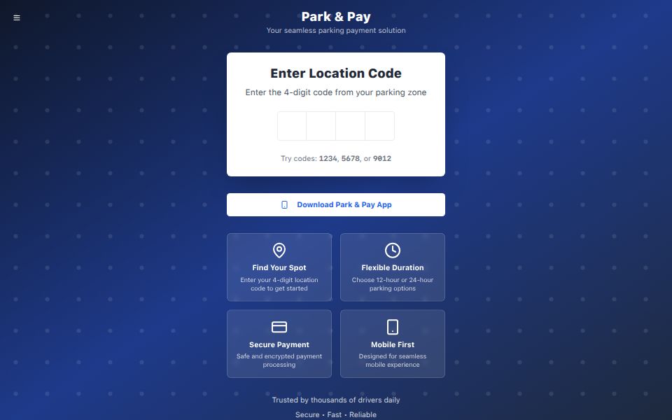 Curated visual reference: V0 Mobile Parking Payment App Photo Inspiration